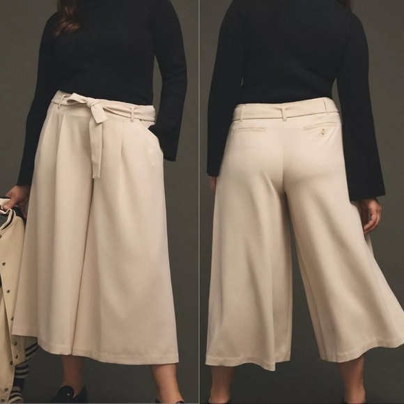 NWT Anthropologie Maeve Tie-Waist Culottes - Picture 2 of 13
